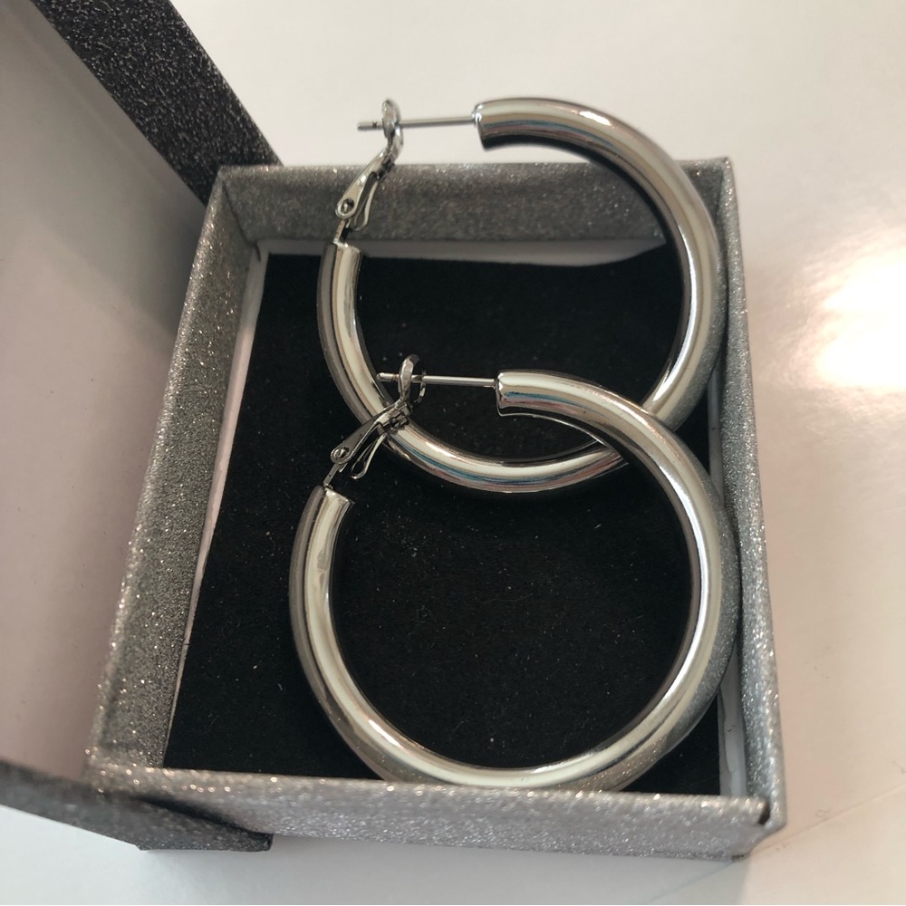 Classic Silver Hoop Earrings